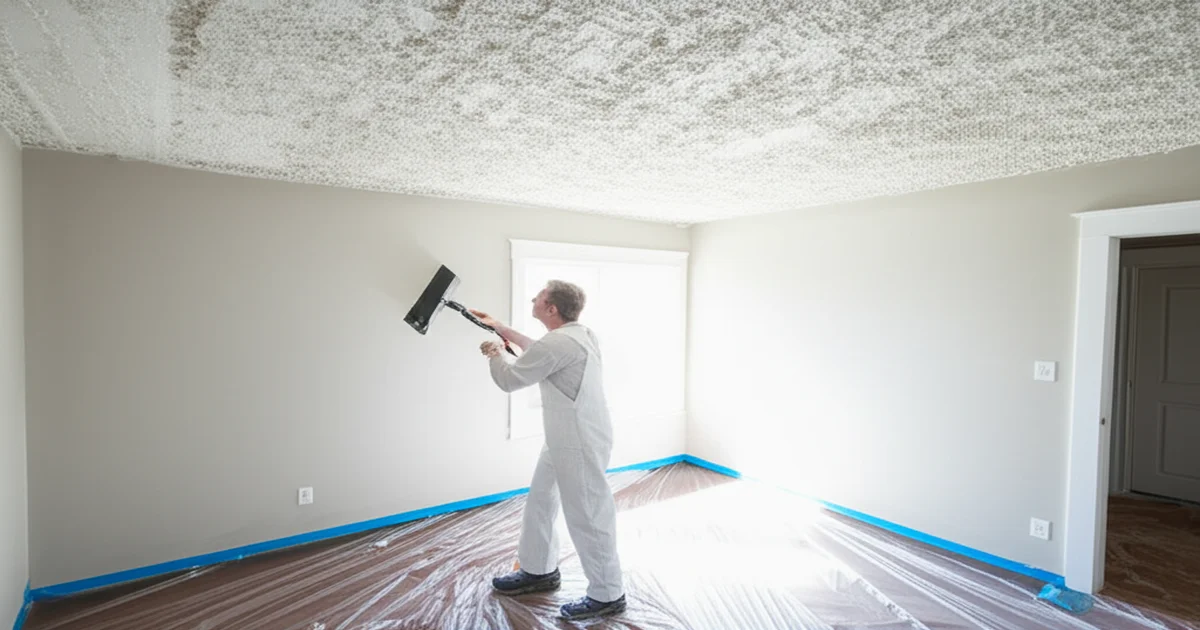 Vaulted Ceiling Popcorn Removal: Guide