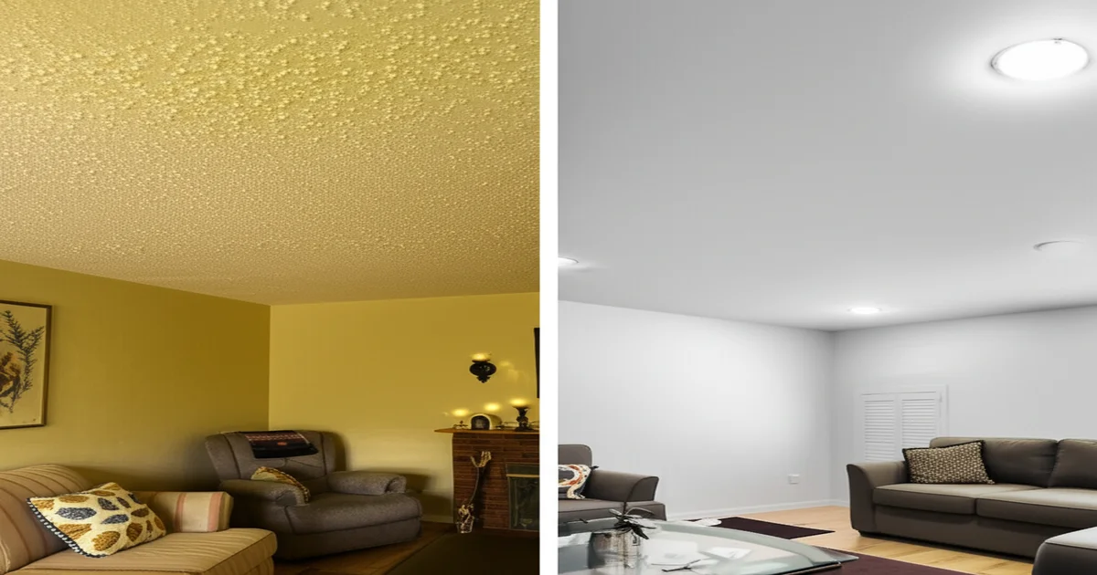 Popcorn Ceiling Before and After: Real Results