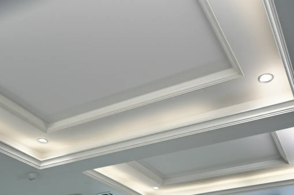 Popcorn Ceiling Removal with Crown Molding